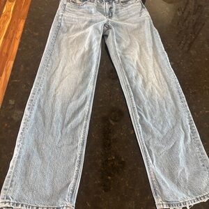 American Eagle Outfitters Light Blue Straight Leg Jeans